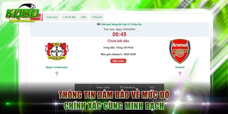 Thông tin đảm bảo về mức độ chính xác cùng minh bạch